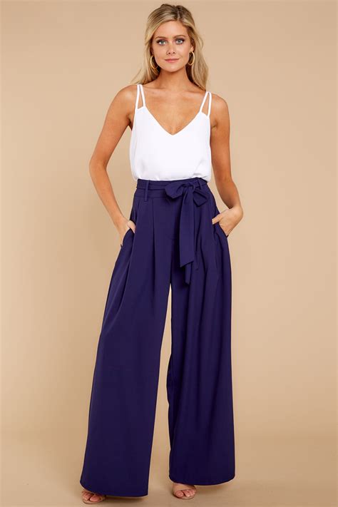 Dressy Navy Blue Work Pants