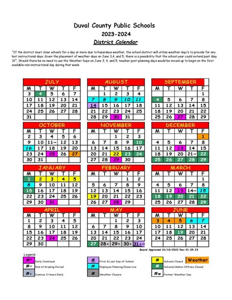 Duval School Calendar Structure