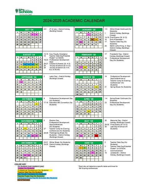 Edina Public Schools Calendar