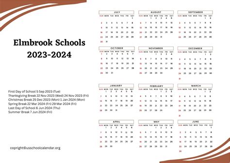 Elmbrook Schools Calendar and Community Engagement