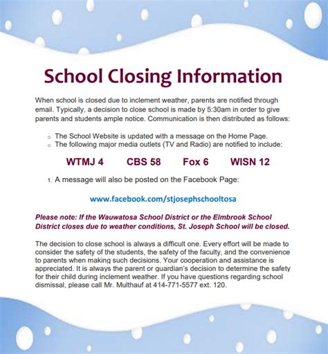 Elmbrook Schools Calendar School Closures