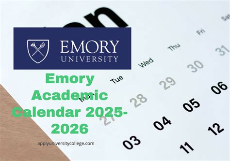 Emory Academic Calendar Overview