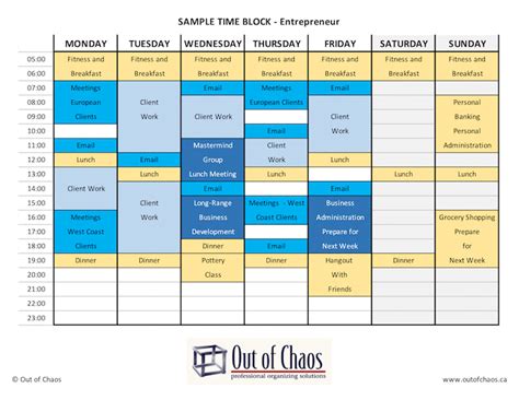 Entrepreneur Calendar