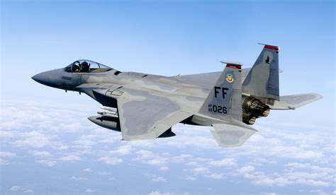 An F-15 fighter jet in flight