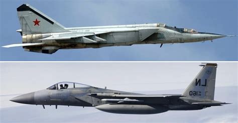 F-15 vs. MiG-25 dogfight