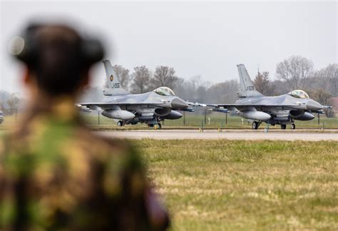 F-16 Jets in flight training