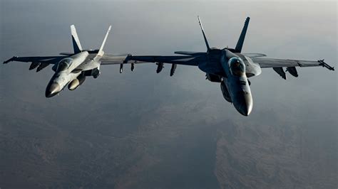 F-18 Hornet In Formation