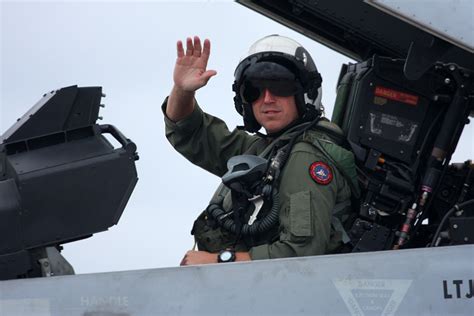 F/A-18 Hornet pilot in flight gear