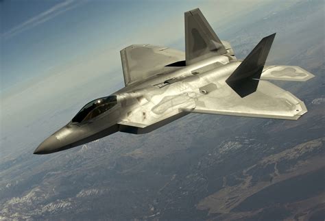 F-22 Fighter Jet in Flight