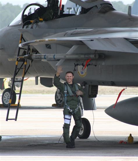 F-22 pilot in flight suit