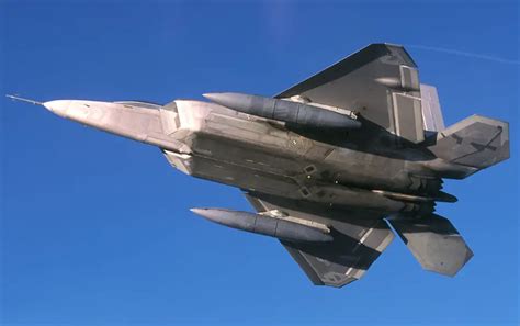 F-22 Raptor with external fuel tanks