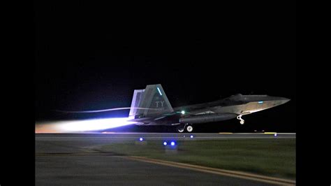 F-22 Raptor at night