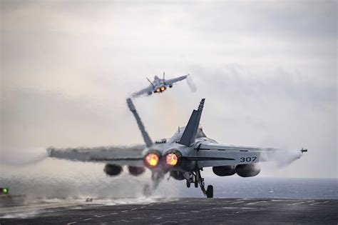 F-28 Fighter Jet Takeoff