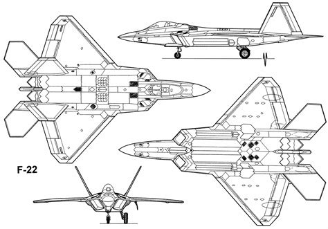 F-22 Raptor Blueprint Downloads