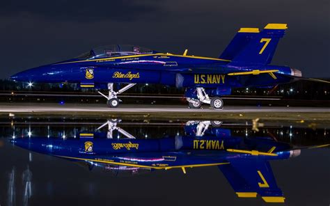 F/A-18 Blue Angels in aerobatic flight