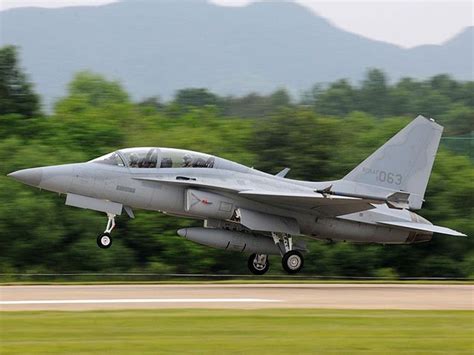 FA-50 Fighter Jet taking off