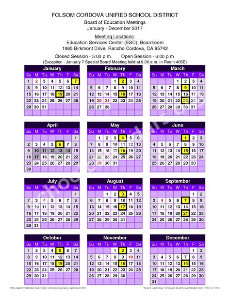 FCUSD Calendar Image