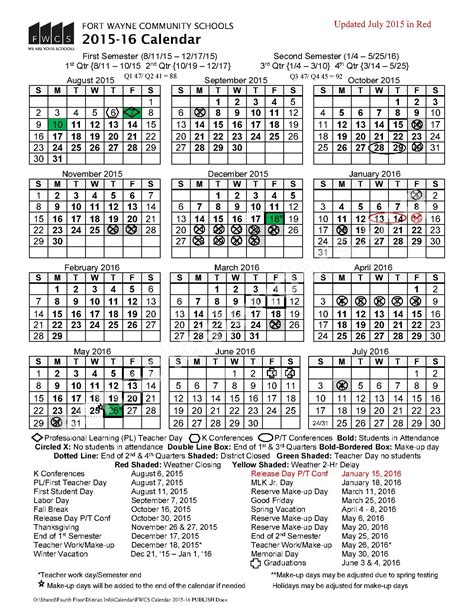 FWCS Calendar Features