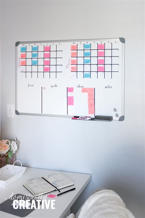 Giant Whiteboard Calendar for Family Organization