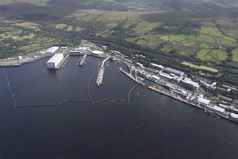 Aerial view of Faslane Naval Base