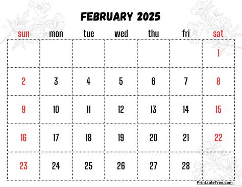 February 2025 Calendar Image 8