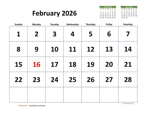 February 2026 Calendar Image 1