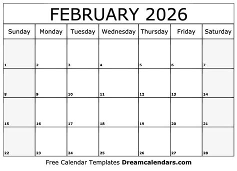 February 2026 Calendar Image 6