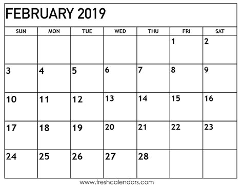 February Calendar For Professionals