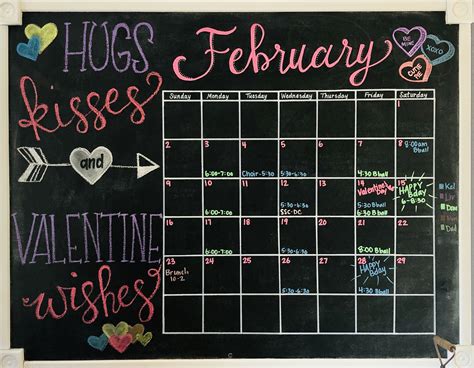 February Calendar Ideas