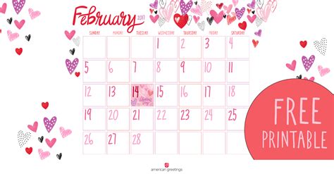 February Printable Calendar Pages