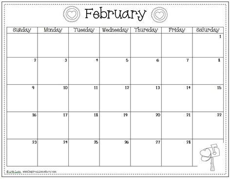 Final Thoughts February Printable Calendar