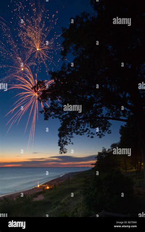 Fireworks Over Lake Michigan