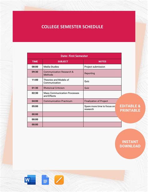 First Semester Start Date