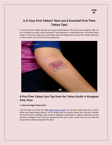 Tips for First-Time Tattoo Enthusiasts