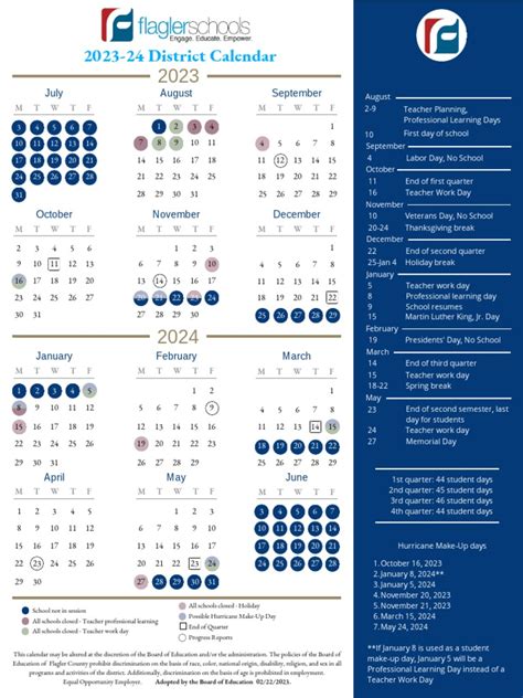 Flagler School Academic Calendar