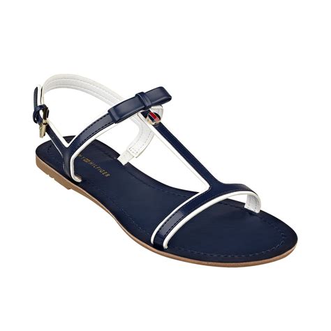 Flat Navy Blue Sandals