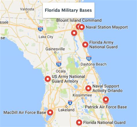 Map of Florida Army Bases