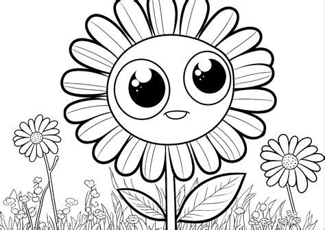 Flower Colouring Pages for Children