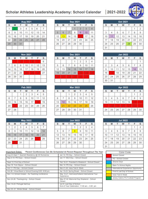 Foothill College Calendar Organization