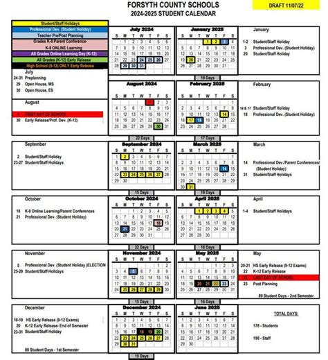 Forsyth Schools Academic Calendar