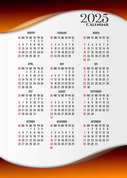 Free Printable Calendar 2025 Designs