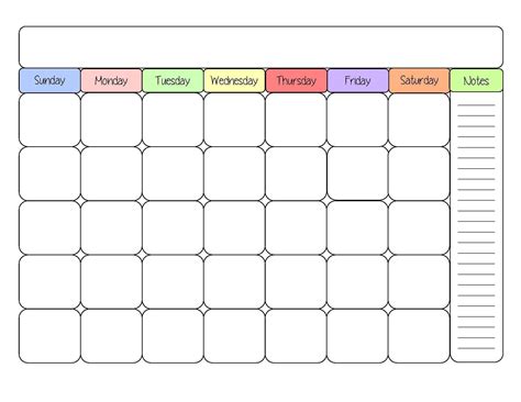 Free Printable Calendar Templates