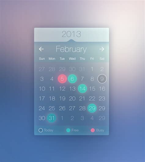 Free PSD Calendar Templates