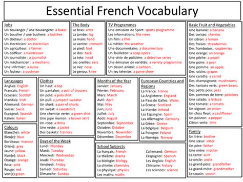 French Vocabulary 3