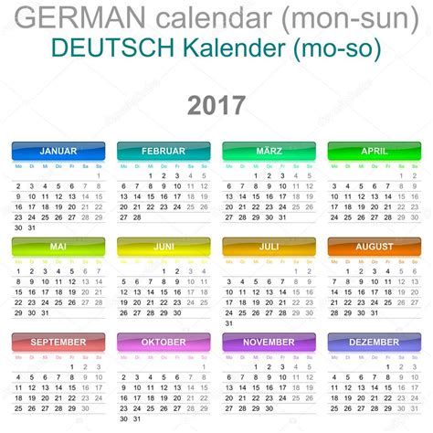 German Language Calendar