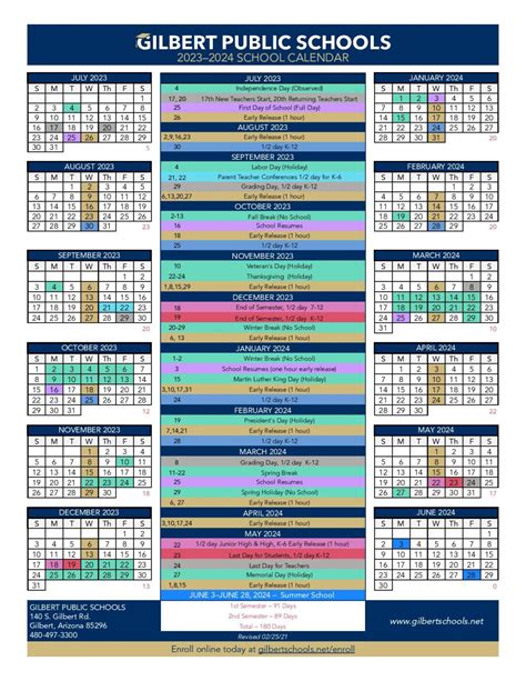 Gilbert Schools Calendar Image 9