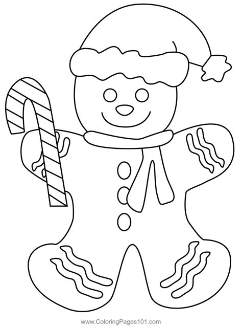 Gingerbread Man Christmas Coloring Printables