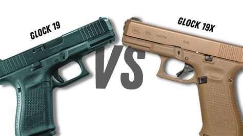 Glock 19 and Glock 19x Barrel Length and Sight Radius Comparison