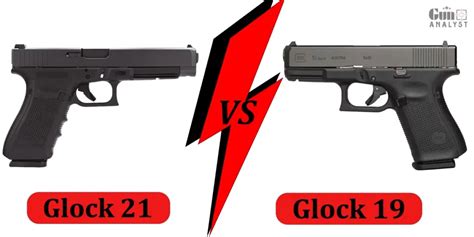 Glock 21 and Glock 21sf side by side