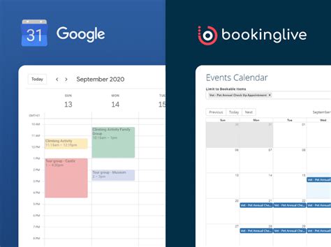 Google Calendar Booking System Interface